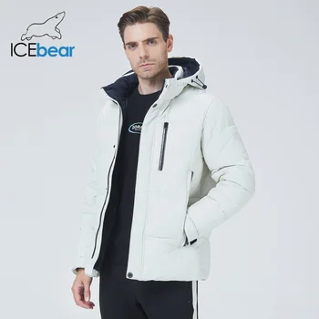 ICEbear 2023 nova zimska muška jakna sa kapuljačom, muški sako s velikim džep, funky muška branded odjeću MWD21801I