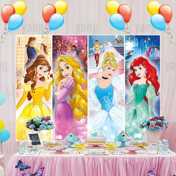 Čarobni dvorac Disney vjenčanje pozadina Pozadina princeza Pepeljuga trnoružica rođendan banner Ukras photocall
