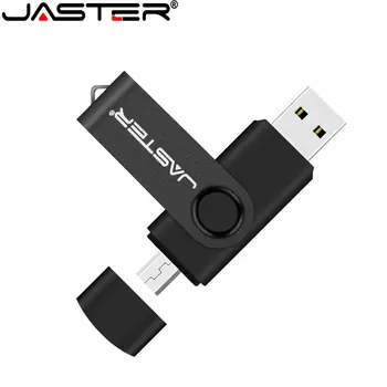 JASTER Besplatan Custom Logo USB Flash memorija od 128 GB Visoka Brzina 2 U 1, USB 2.0 Flash drive 64 GB 32 GB 16 GB Crni Kreativni Dar 8 GB 4 GB