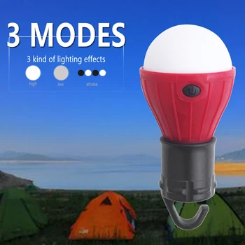 Mini prijenosna svjetiljka, svjetiljka za šator, led lampa, panik lampa, vodootporan visećeg kuka, svjetiljka za kampiranje, 4 boje, 3 * AAA