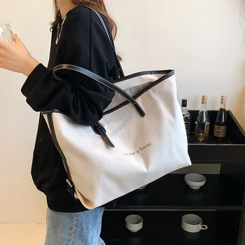 CGCBAG, ženska холщовая torba-тоут velikog kapaciteta, 2023, modni jednostavne dizajnerske torbe, svakodnevni ženska torba preko ramena
