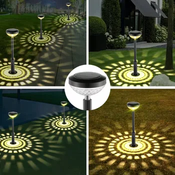 Nove vanjske solarna svjetla za travnjak, projekcija podna lampa sa kap vode, disanja stalnim sjajem, šarene visine dvorište, vodootporan