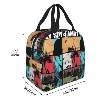 Izolirane torbe za ланча Spy X Family, prijenosni spremnik za jelo iz anime Spy X Family, torba-hladnjak, ručak-boks, torba-тоут, torbe za jesti na otvorenom