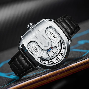 Ograničena serija automatskih sati, gospodo luksuzni mehanički ručni sat najbolji brand, U-oblika, personalizirana moderan svijetao sat ATOWAK