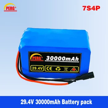 29.4V30Ah 18650 li-ion baterija 7S4P 24 U Električni bicikl motor/skuter baterija baterija baterija baterija baterija s 15A BMS + punjač 29,4 U