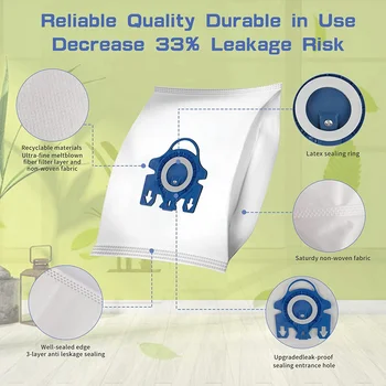 Vrećica za prašinu 3D Efficiency za vakuum vrećice Gn 9917730, 2 tablete za pročišćavanje zraka i 2 tablete za filter motornog