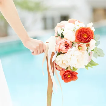2 komada, vjenčanje dekoracije, buket, držač za cvijeće, držači s cvjetnog ručkom, plastična sastav, cvijeće za vjenčanje djeverušama