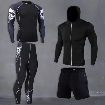 Muški modni kompresijski sportski odijelo, tajice za gym trening kostim, muški pancirni prsluk za trčanje, sportska odjeća za sport