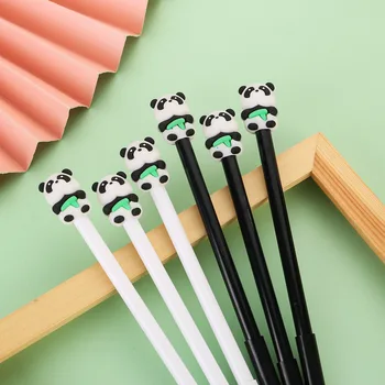 48 kom. Skup gel olovke sa slatkim bambusa panda visoke ljepote, crna olovka 0,5 mm za studentske kreativne uredskog materijala, neutralne ručka