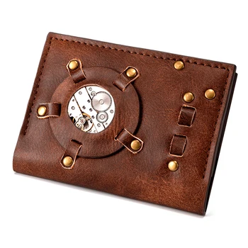 Ženski starinski dizajn, kratko novčanik-клатч, torbicu u steampunk stilu