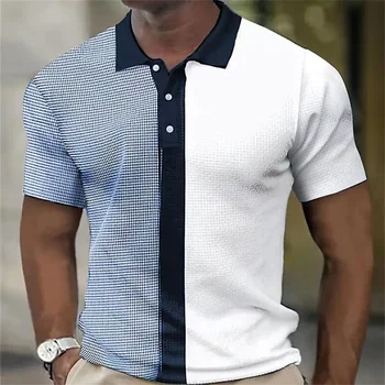 Nova poslovna majica kratkih rukava, pokrivač muška polo majica, nadvoji prozračna majica s igle, casual majica, ljetna moda muška majica
