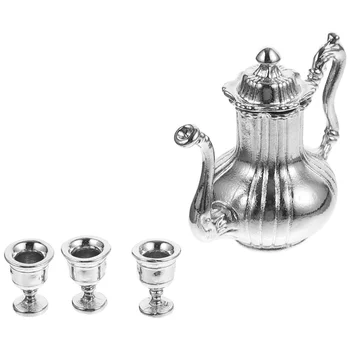 1 Komplet malih metalnih čaj šalica skup lutke Mini-čaj Minijaturni čaj rekvizite za dom
