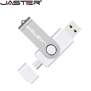 JASTER Besplatan Custom Logo USB Flash memorija od 128 GB Visoka Brzina 2 U 1, USB 2.0 Flash drive 64 GB 32 GB 16 GB Crni Kreativni Dar 8 GB 4 GB