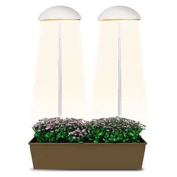 Lampe za uzgoj biljke, Biljni lampe punog spektra Za sobno bilje, Biljni svjetiljka s Vremena automatsko uključivanje/isključivanje 3/6/12 H, 2 kom.