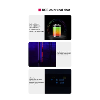 Ulanzi VL110 RGB Stick Light Ručno light štapić za fotografije, ispunite žarulja, led RGB-stick, prijenosni light coli, заполняющий svjetlo