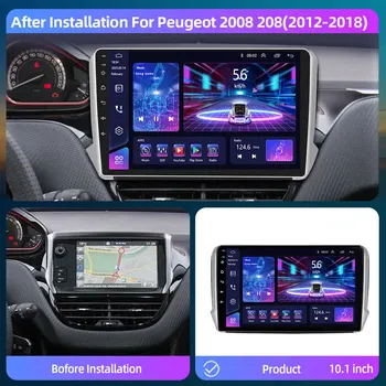 Jodofo Android 11 2din Stereo Авторайдо Za Peugeot 2008 208 Serije 2012-2018 Auto Media GPS Navigator Carplay Radio DVD