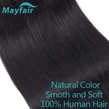 Ravne grede od ljudske kose brazilski tkanja iz prirodnih crnih 100% ljudske kose Remy za izgradnju kose 1/3/4 kom