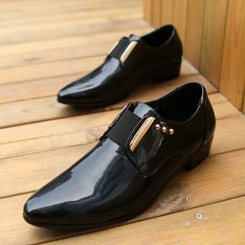 Nove muške, Kožne cipele Crne boje, Modni Proljeće-jesen Poslovne Kožne cipele u britanskom stilu sa oštrim vrhom 38-46, besplatna dostava, Trend Gospodo S