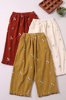 Proljeće-jesen samt hlače s vezom, svakodnevne ženske hlače s elastičan struk, 822-238