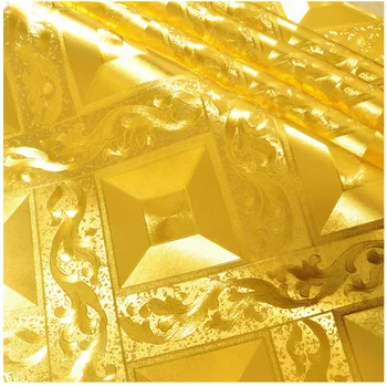 Stropne tapete zlatna folija zlatno-žuta ромбовидная rešetka KTV dnevni boravak bar prolaz strop strop desktop