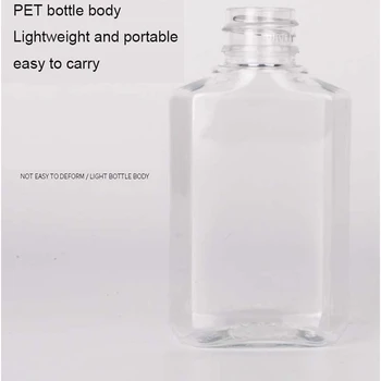 80 KOM 2 unce 60 ml Transparentno za višekratnu upotrebu plastični kontejner za putovanja od PET plastike s gornjim poklopcem