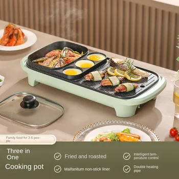 Električna pan-roštilj sa non-stick premazom 220, 3 u 1, potrošna topla pan, oblik za pečenje, pan, pan, štednjak