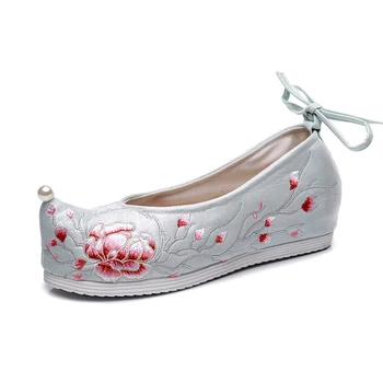 Proljeće-ljeto ženske cipele ravnim cipelama s vezom u kineskom stilu za žene