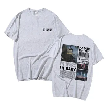 Hip-hop reper Lil Baby My Turn t-shirt s grafičkim uzorkom, ljetna muška majica kratkih rukava, muška majica оверсайз, ulica muška majica хлопковая