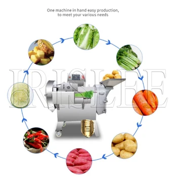Industrijska овощерезка, слайсер, online master salate, voće, banana, mrkva, jabuka, rezanje na kockice, stroj za rezanje dvostrukim glave