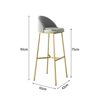 Jednostavan luksuzni bar stolica moderan minimalistički stolica skandinavski stol bar stolica moderan naslon visok stolica namještaj za dnevni boravak NJ70511