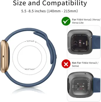 Remen za Fitbit Versa 2 Silikon izmjenjiva podesiva fitness narukvica za Fitbit Versa/Versa Lite/Versa 2 Band