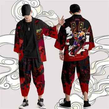 Japanska Tradicionalna Odjeća, Hlače-Kimono s po cijeloj površini Хання, Gospodo Retro-Юката, Azijski Modni Odijelo Doba Tang, Jakna-Юката Harajuku Hanfu