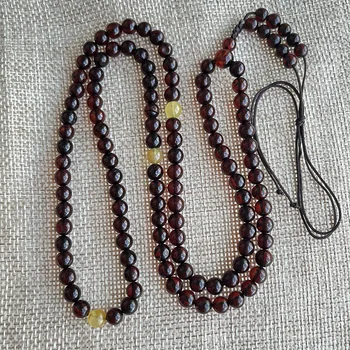 narukvica od prirodnog jantara 8 mm, 108 zrna, trešnje baltic perle, krunice, meditacija Mala, danas буддийское ogrlica, novi ženski nakit