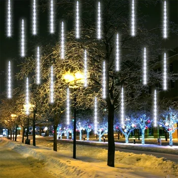 8 cijevi LED метеоритный kiša, nevjerojatan svjetla, ulične vodootporan nevjerojatan vijenac, ulica nakit, гирлянда, božićno traka, lampe