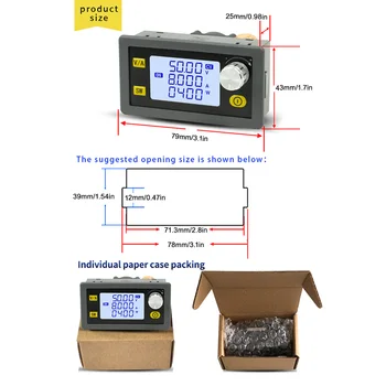 Silazni pretvarač dc CC CV 0-50 8.1 A 400 W Modul za Napajanje Kontrolirani Laboratorijski Izvor Napajanja Voltmetar Ampermetar